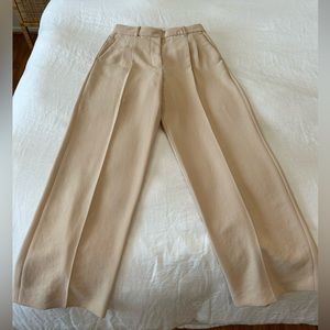 Aritzia khaki trouser pant size 8! Hemmed to wear with flats 5’3” & skim ground